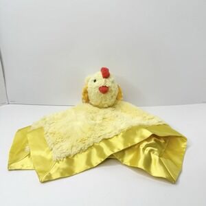 Cloud Island Yellow Chick Plush Crinkle Wings Lovey Security Blanket Satin